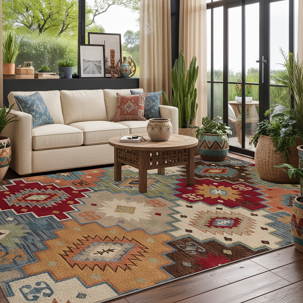 TEMU 1pc Luxury Velvet Area Carpet - Pattern, Non-slip Backing & Machine Washable, 100% Polyester Fiber – Perfect For Areas Rooms, Bedrooms, Kitchens