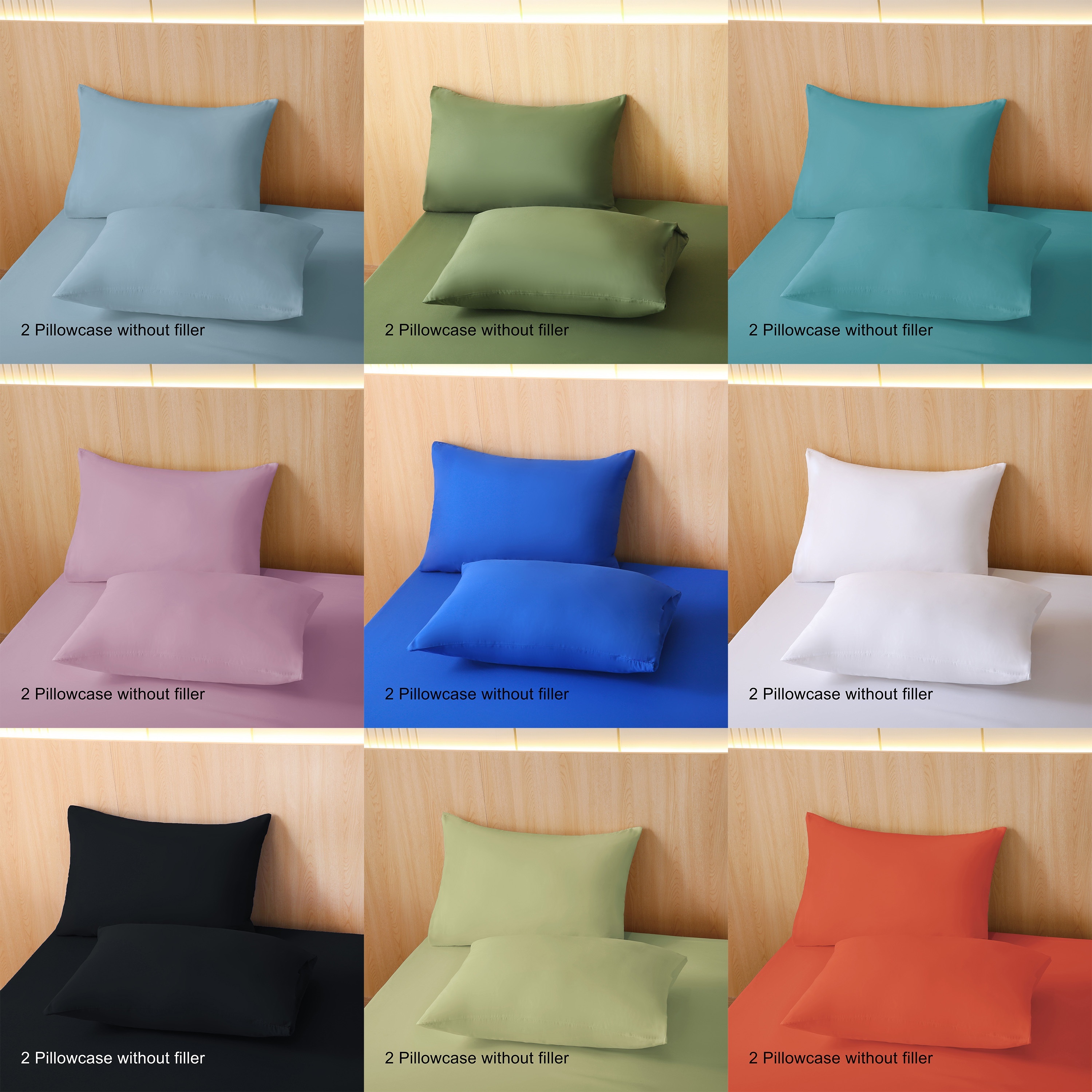 

2pcs Solid Color Pillowcases (without Pillow ), Essential For Home Use, Skin-friendly And Comfortable Pillow Cover, Machine Washable, Suitable For All , Soft And Breathable Pillowcase