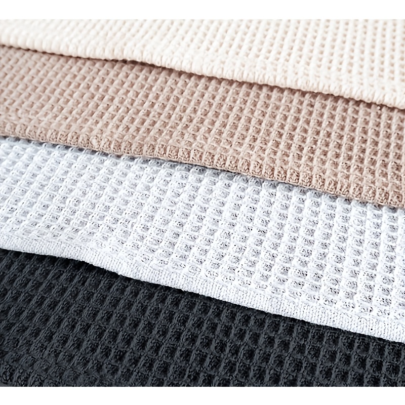 8-Pack Dishcloths, Kitchen Towels, Black Tea Towels, Barista Special Towels, Size 40X60Cm/15.7X23.6 Inches, 8-Pack, Black, Beige White, Black Waffle Check, Pure Towel Set, Cleaning, Cleaning Cloth, Dishcloth, Cleaning Rag