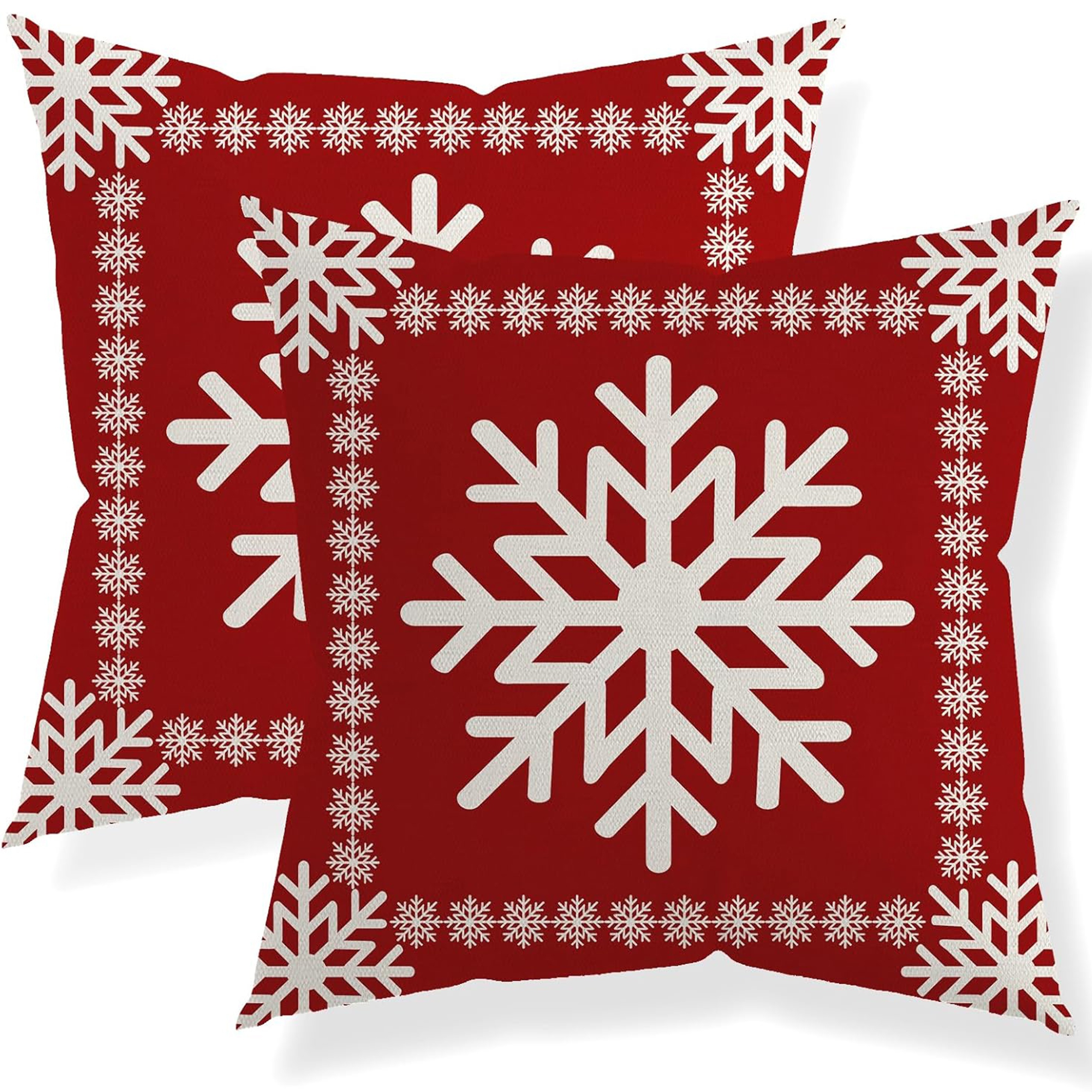 

2pcs , Red Christmas Decorative For Sofa & - Polyester, Zip , - , For Decor