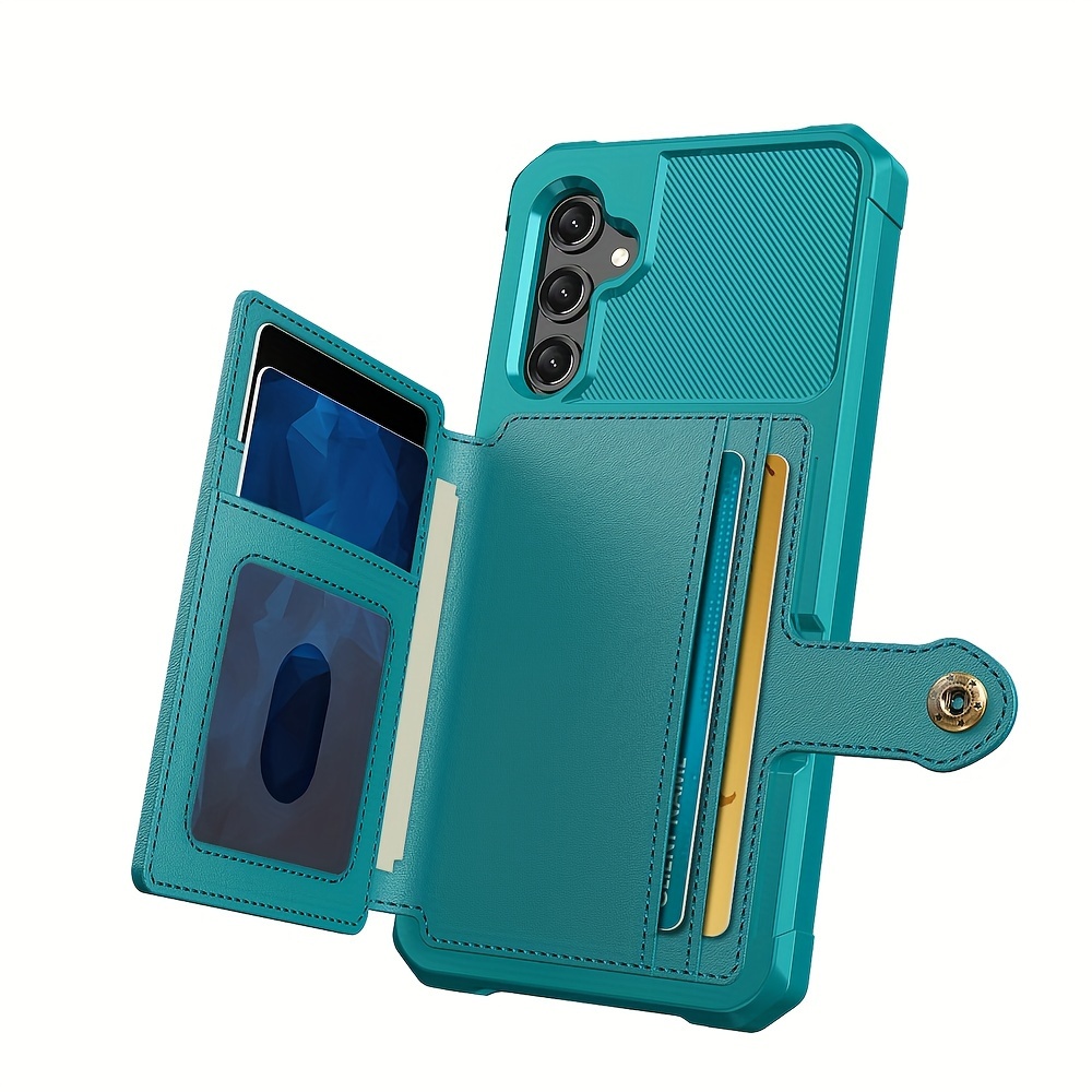 ZM03 Card Holder Faux Leather Case for 5G 5G Mobile Phone, with Card Slot, Compatible with Magnetic Car Mount, Heavy Duty Shockproof Durable Soft TPU Back Faux Leather Flip Wallet Cover - Image 29