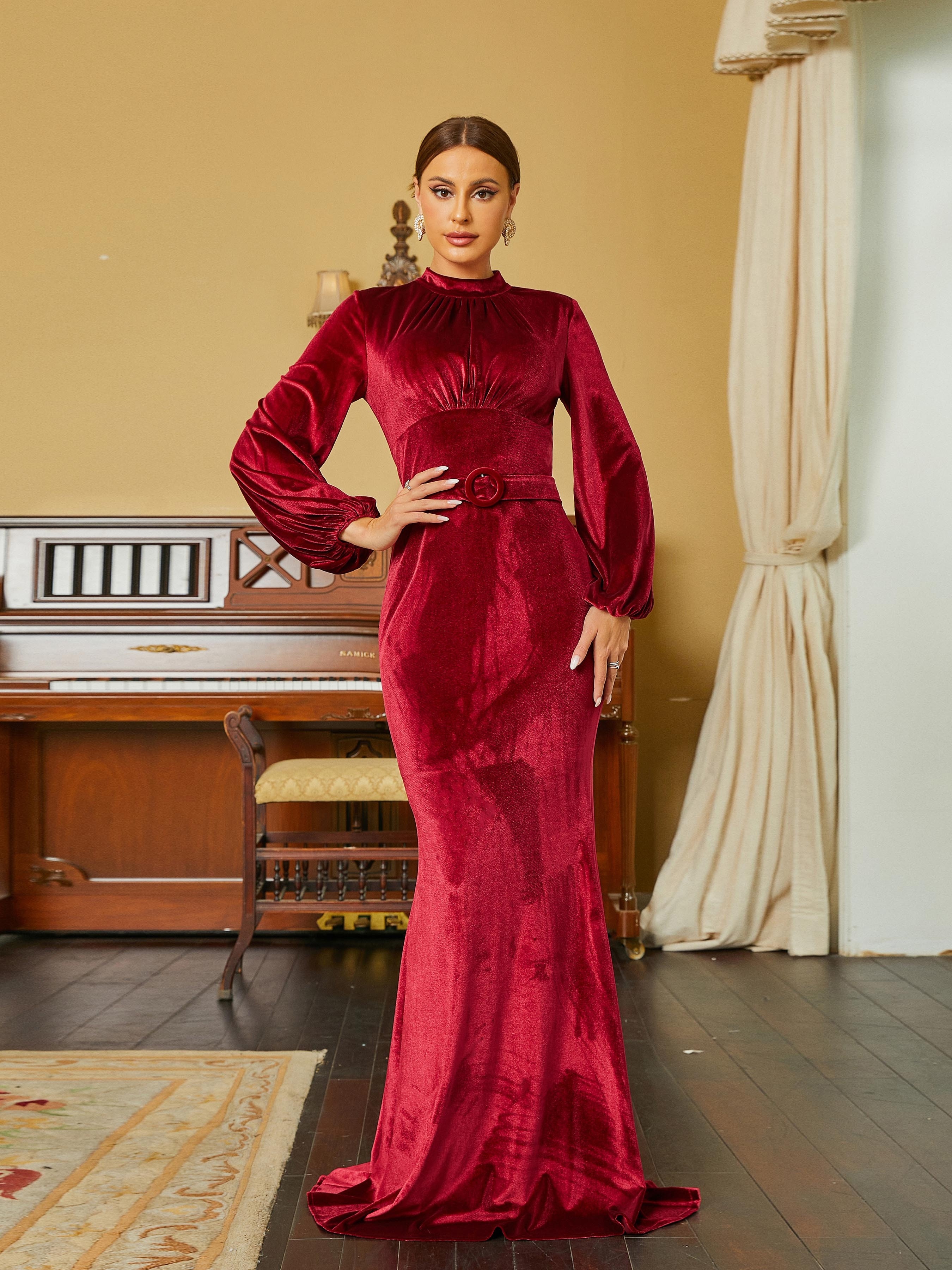 Nigerian velvet 2024 dress styles