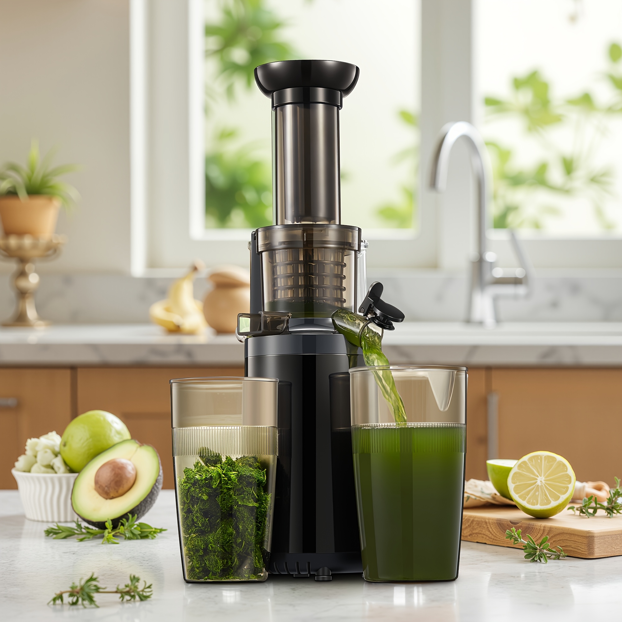 Masticating Juicer Small Easy To Clean Juicer Compact Slow