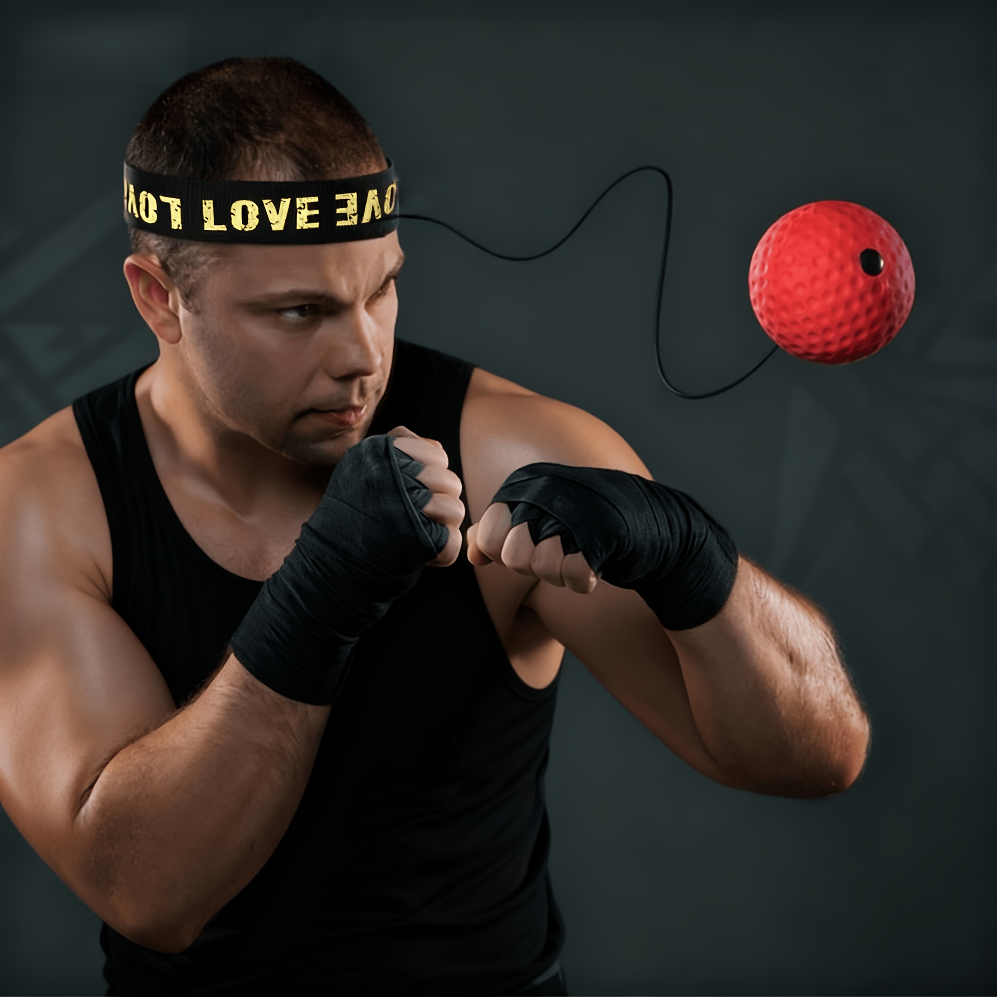Head-Mounted Boxing Reaction Ball for Combat Training, Speed Ball for Adults to Relieve Stress And Vent Frustration