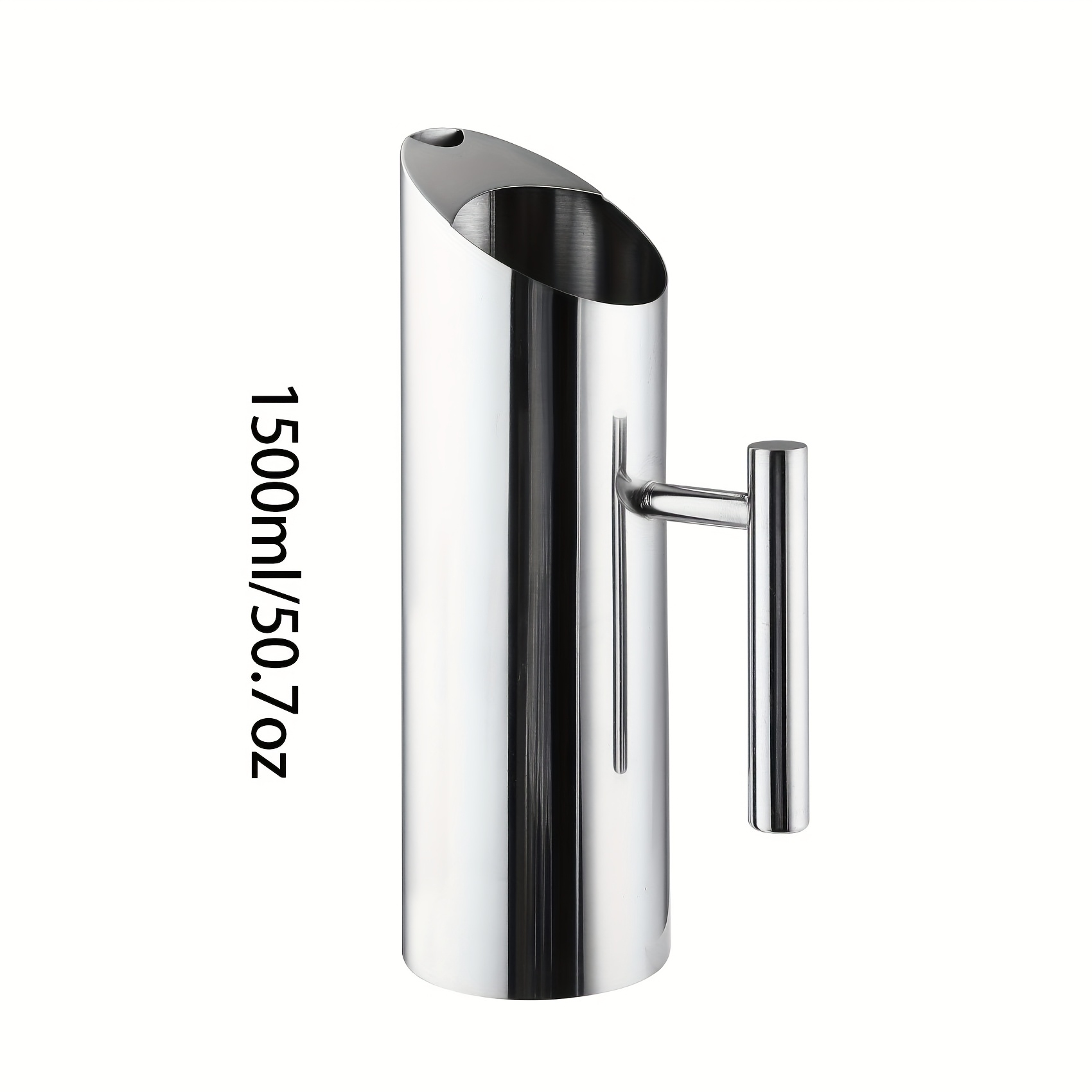 Image of Stainless Steel Straight Cold Water Pitcher, Juice Pitcher, Ice-insulated Pitcher, Ktv Beverage Pitcher, Bar Bartending Pitcher, In 1000ml/1500ml/2000ml