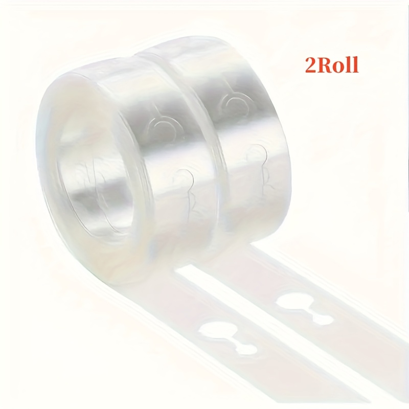 2 Rolls Balloon Chain, 196.85 Inch Balloon Decor Strip With Double-hole Arch Kit For Birthdays, Weddings, Parties, Durable Plastic Balloon Accessories