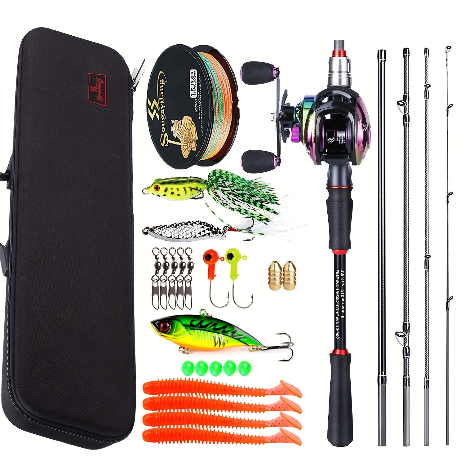 Sougayilang Fishing Rod Reel Combo Portable Casting Fishing - Temu Canada