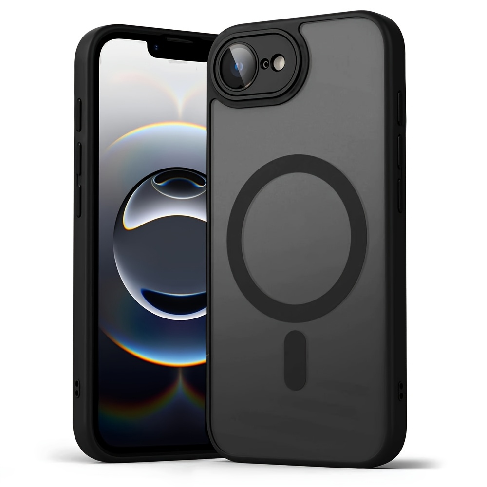 TEMU Custodia per telefono: Custodia antiurto per iPhone 17e 16E con ricarica wireless magnetica, cover opaca traslucida