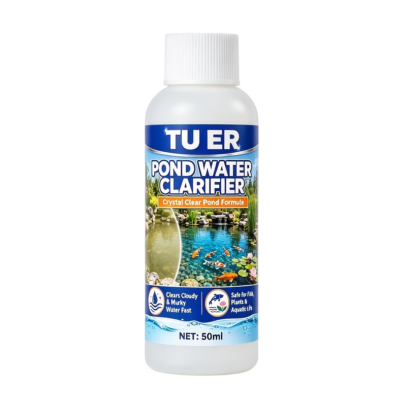 TEMU Pond Water Clarifier - A Fast And Effective Pond Agent That Removes Dirt, , And Turbidity. Fish-safe Pond Water Treatment, Suitable For Koi And