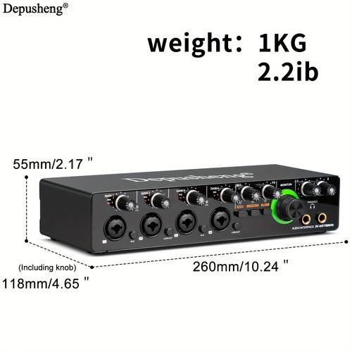 usb audio interface 24bit 192khz for computer recording podcasting and streaming plug and play for content musicians and more