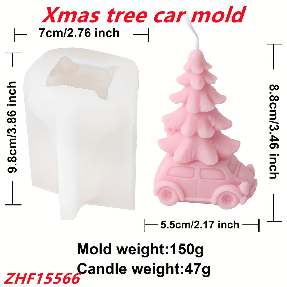Creative Xmas Candle Mold Silicone /snowman/tree Car/house/tree Shape Silicone Scent Soywax Candle Mold Decor Gifts Plaster Resin Statue Tools