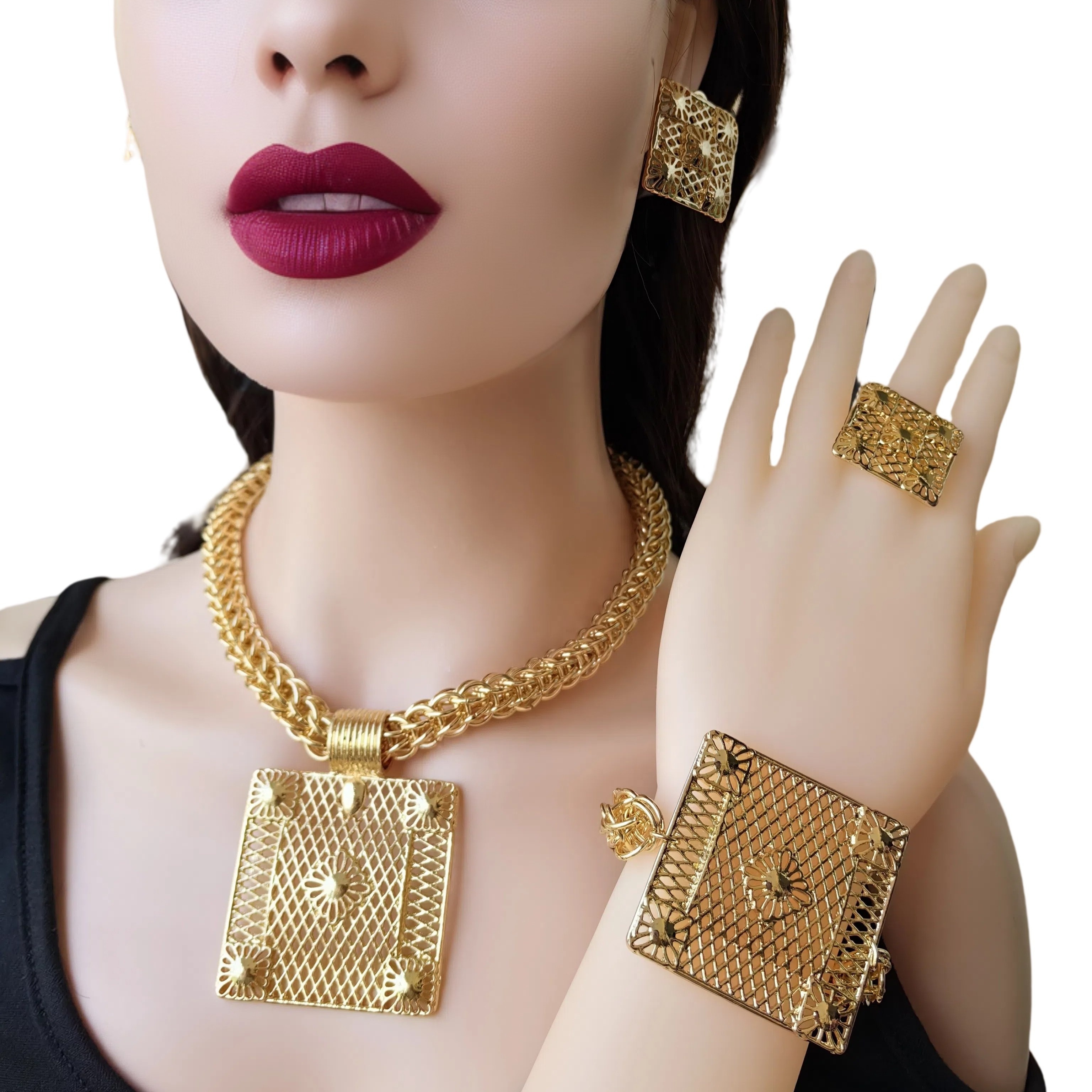 

Fashion Jewelry Set For Women - Zinc Alloy, No , Daily & Holiday Wear, All Compatible, Middle Eastern