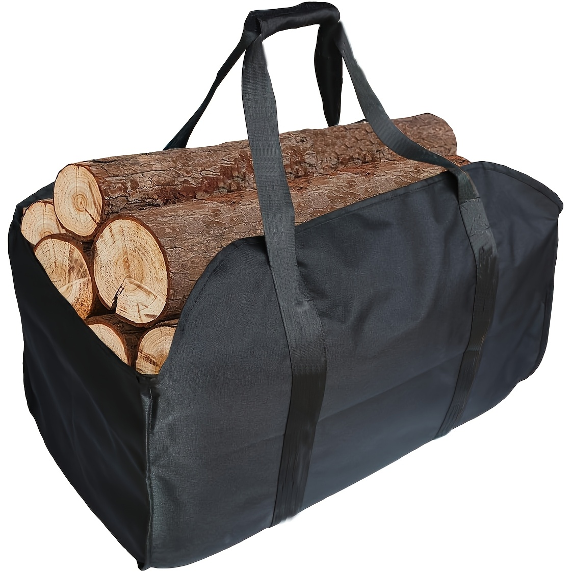 Image of 1pc Wood Transport Bag, Large Capacity Firewood Carrier Bag, Outdoor Camping Firewood Collection Bag