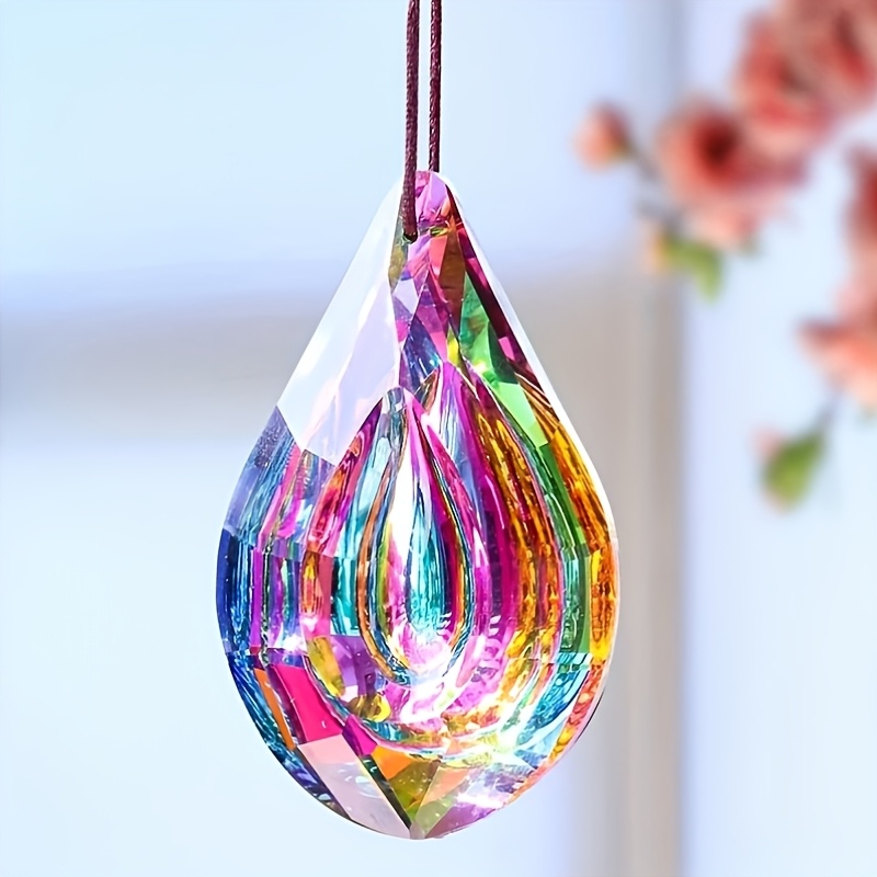 1pc Crystal Prism Light Catcher - Home Decoration Hanging Light Beautiful Handicrafts Reflector For Valentine's Day And