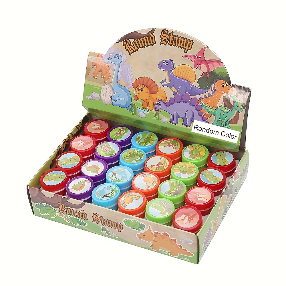 

24-piece Dinosaur Stampers - Perfect For Party Favors, Goodie Bags & Pinata Fillers | Fun Craft Supplies For Youngsters