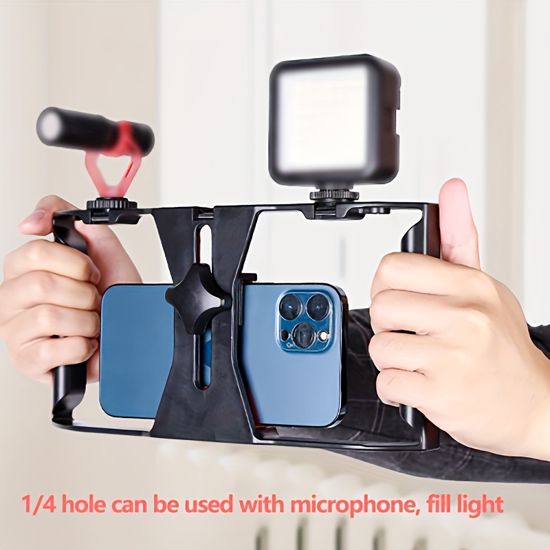 handheld stabilizer camera mount phone frame sports tripod Temu Oman - Main Image