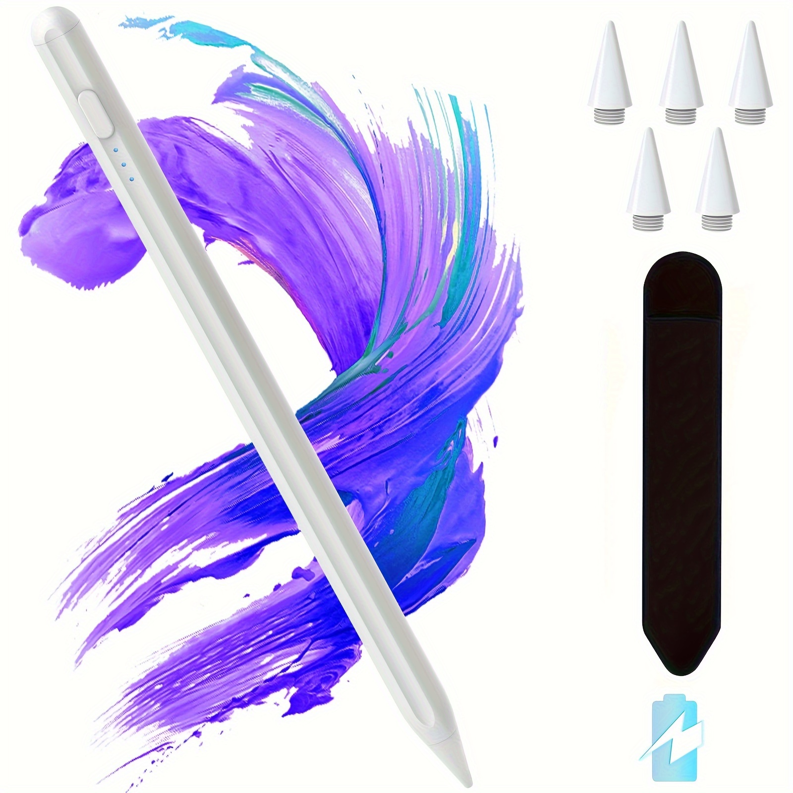 

Pencil For 10/9/8/7/6, Air 5/4/3, Pro (11/12.9), /5, 15-minute Quick Charge Palm Inhibit And Tilt Sensor Pen