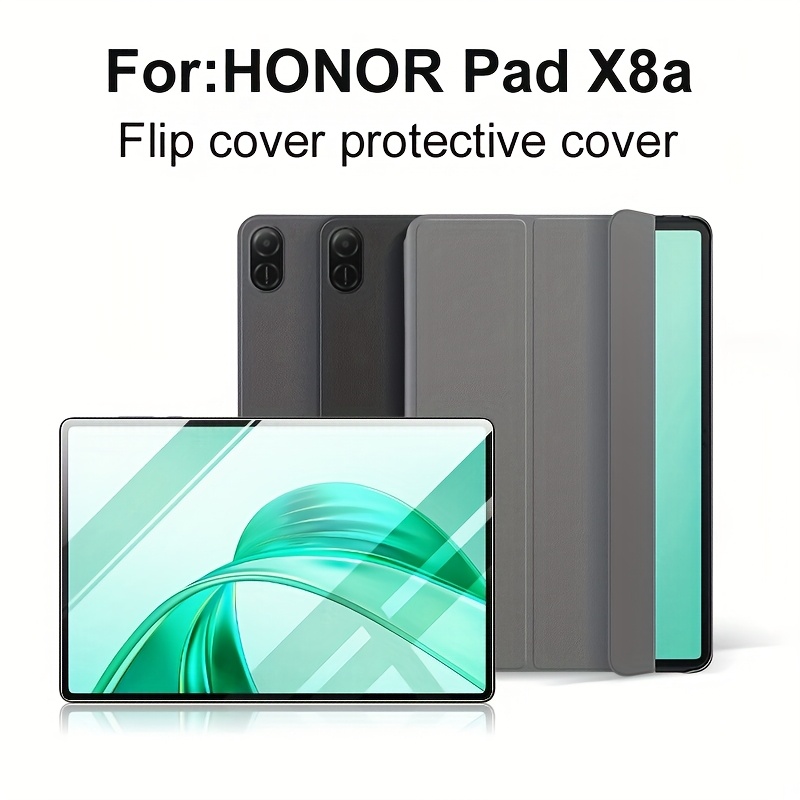 Custodia Flip Per Honor Pad X8a 11 Pollici 2024 – PU Sottile Con Supporto, Slot Per Schede, Grigio, Protezione Antiurto - 2