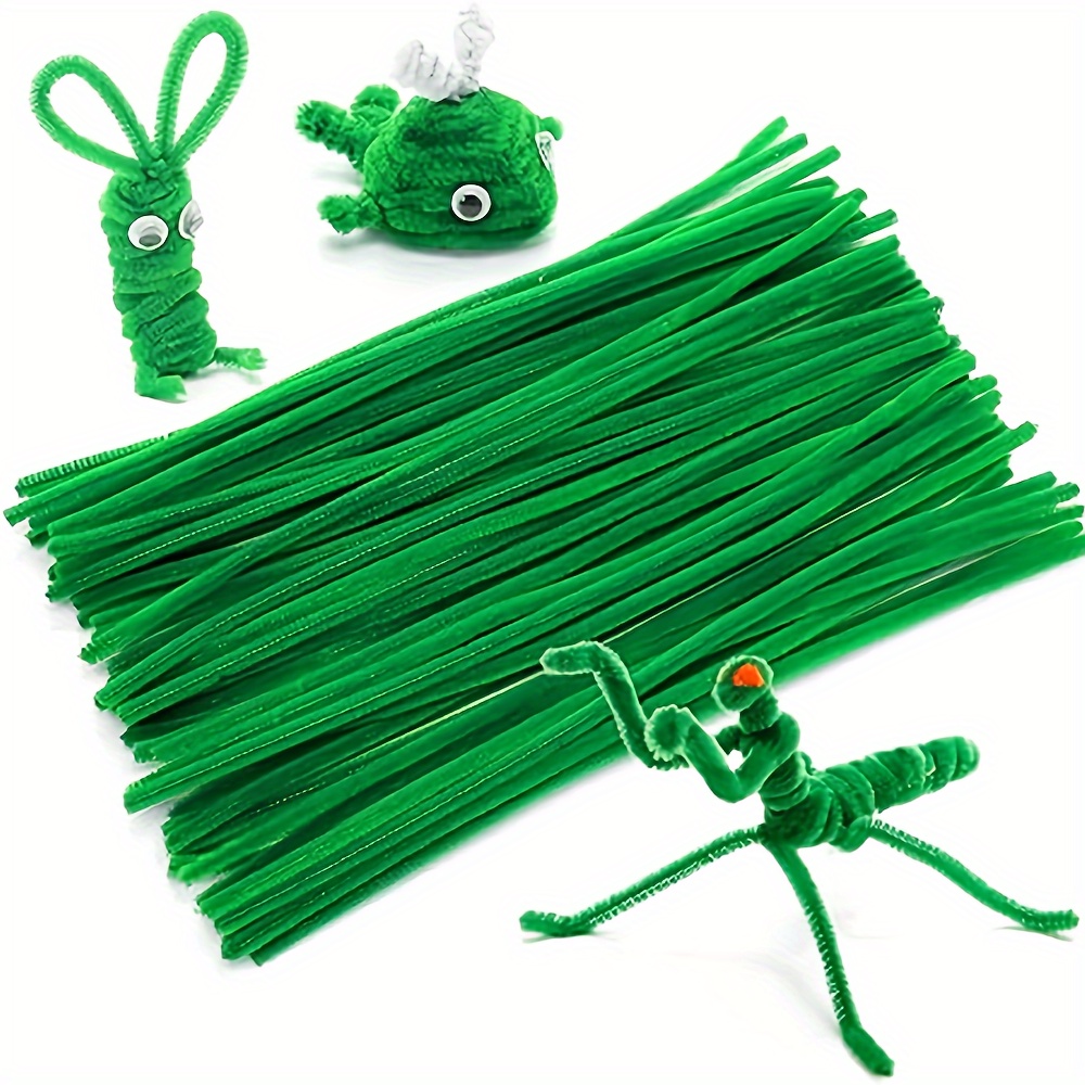 

100/200/500 Pack Cleaners - Thick Fabric Chenille Stems For Creative Diy Arts And Crafts Projects, Flexible Fuzzy Sticks For Party Decorations, Bulk Crafting Supplies (6mm X 30cm)