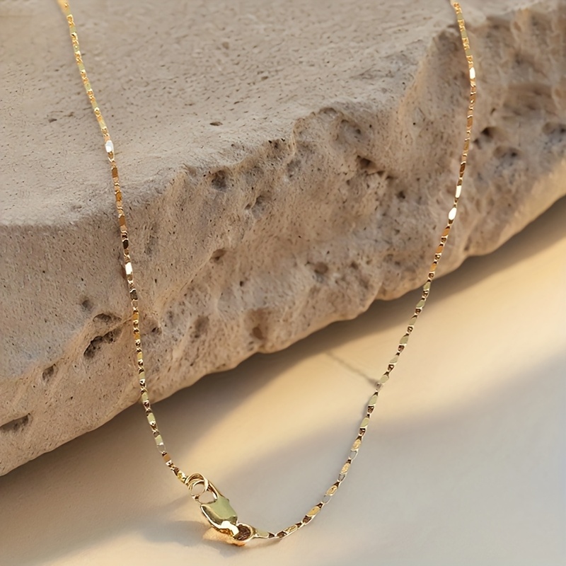     40 75cm size   copper sheet chain necklace womens fashion jewelry chain versatile accessory