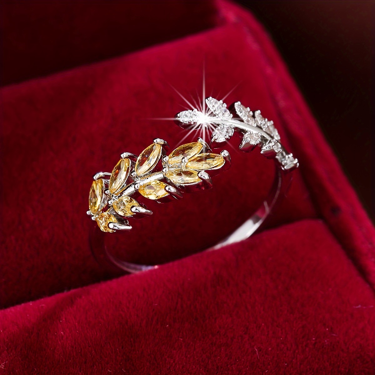 Women's Elegant Wheat Ear Design Ring, Pastoral Style
