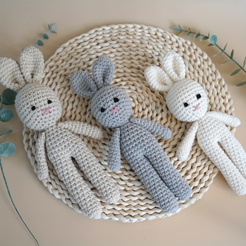 Amigurumi toys Crochet hare Handmade crochet plush toys Gift online for baby shower Mother's Day Crochet beige hare with long ears Plush toys hare