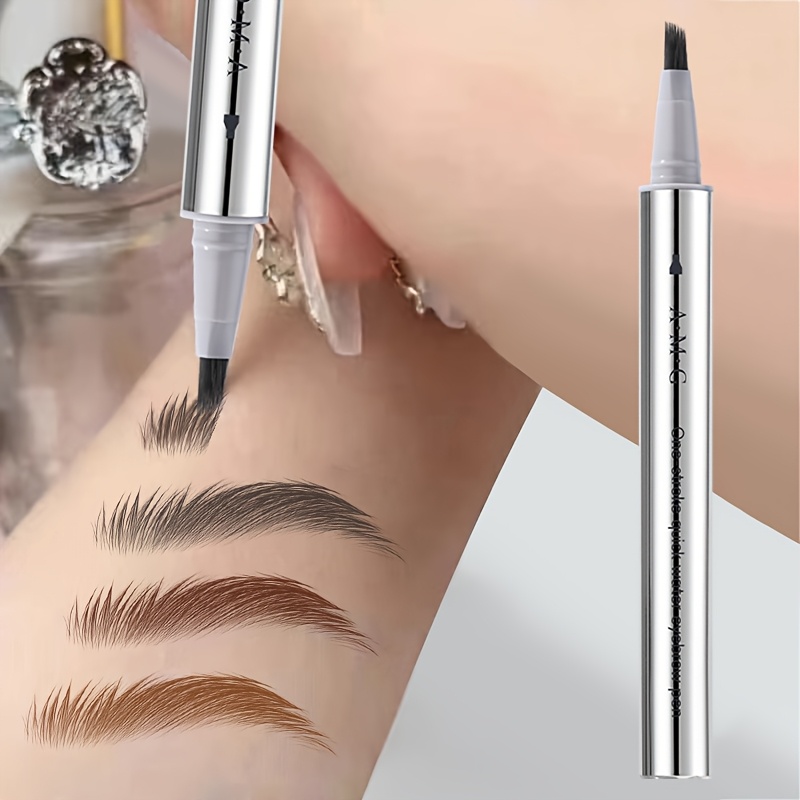 fluffy quick   eyebrow pen natural   brows trendy   eyebrows long lasting waterproof super fast drying instant shape sweat and fade resistant portable for   festivals parties   in 3 colors ideal gift