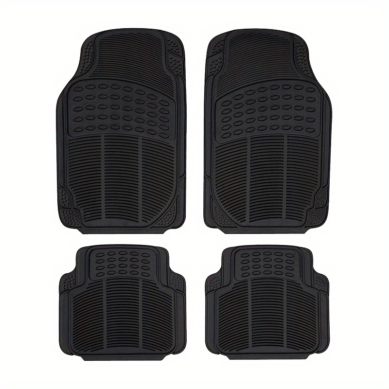TEMU 4pcs Car Floor Mats Car Foot Mats Anti-slip Mats, Pvc Material Anti-slip Universal