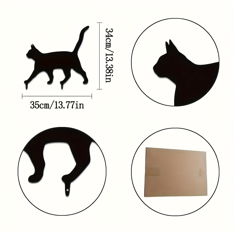 E-shop Metall-Schwarze Katzen-Gartendekoration – Rustikales -Kunstsilhouetten-Design, langlebige Outdoor-Metallschmuck für Halloween, ohne benötigt,