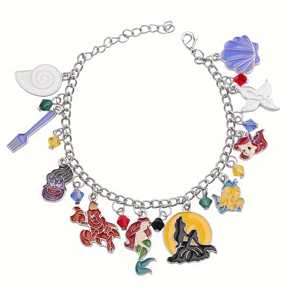 

Cartoon Anime Mermaid Bracelet - Princess Pendant Jewelry Accessory For Men