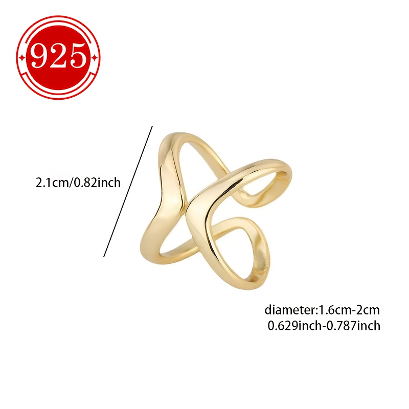 925 Silver Wave Pattern Ring Hypoallergenic Single Pack