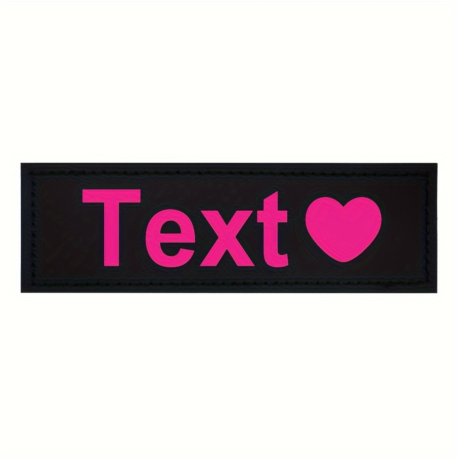 TEMU [custom] 2pcs/lot Multicolor Font Pet Chest Back Harness Leather Label Patch Personalized Name Etc. Information Dog Chest Back Accessory Outdoor