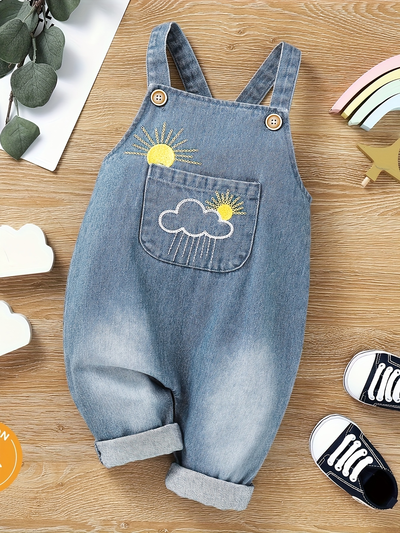 Jeans Baby Casual Clothes Toddler Boy Denim Overalls With Sun