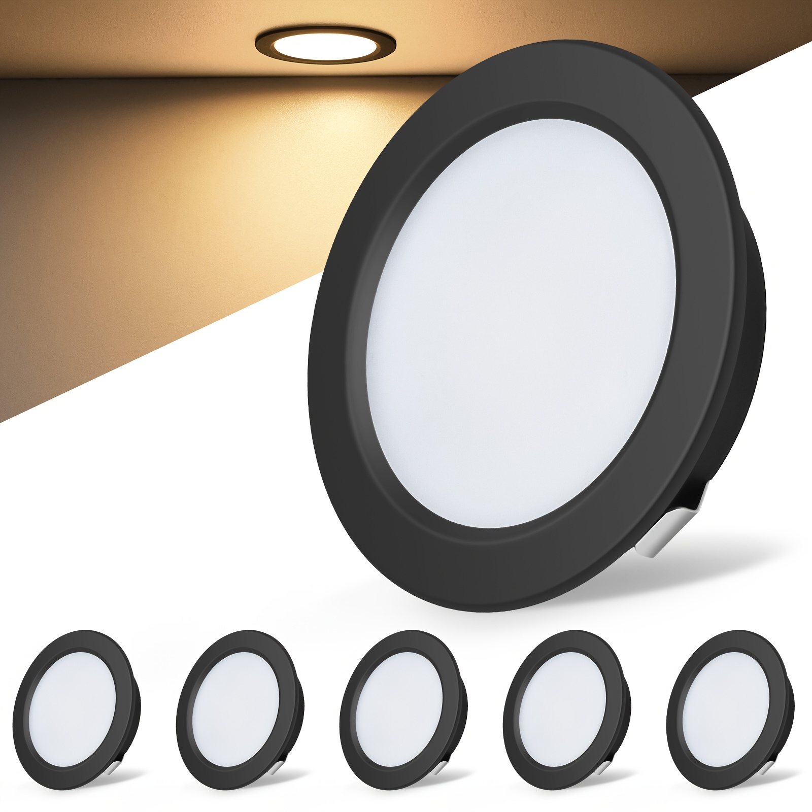 Image of Uring Led Recessed Spotlight 230v 4w 2700k Warm White/4000k Neutral White, Recessed Spotlight Flat 440lm Drill Hole 55-60mm, Recessed Furniture Light Led Recessed Spots For Motorhome Boat