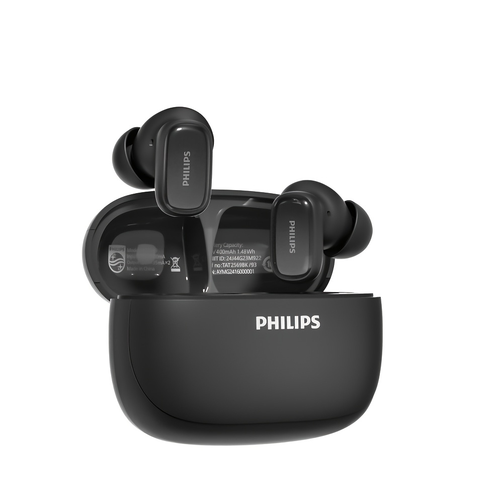 New Philips BT5.4 In-Ear Earphones with Wireless Charging Case, 24Hour Playtime/Game Modes/Built-in Mic/Touch Control for Gaming, Running, Cycling TAT2569 5 New Philips BT5.4 In-Ear Earphones with Wireless Charging Case, 24Hour Playtime/Game Modes/Built-in Mic/Touch Control for Gaming, Running, Cycling TAT2569 - Image 5