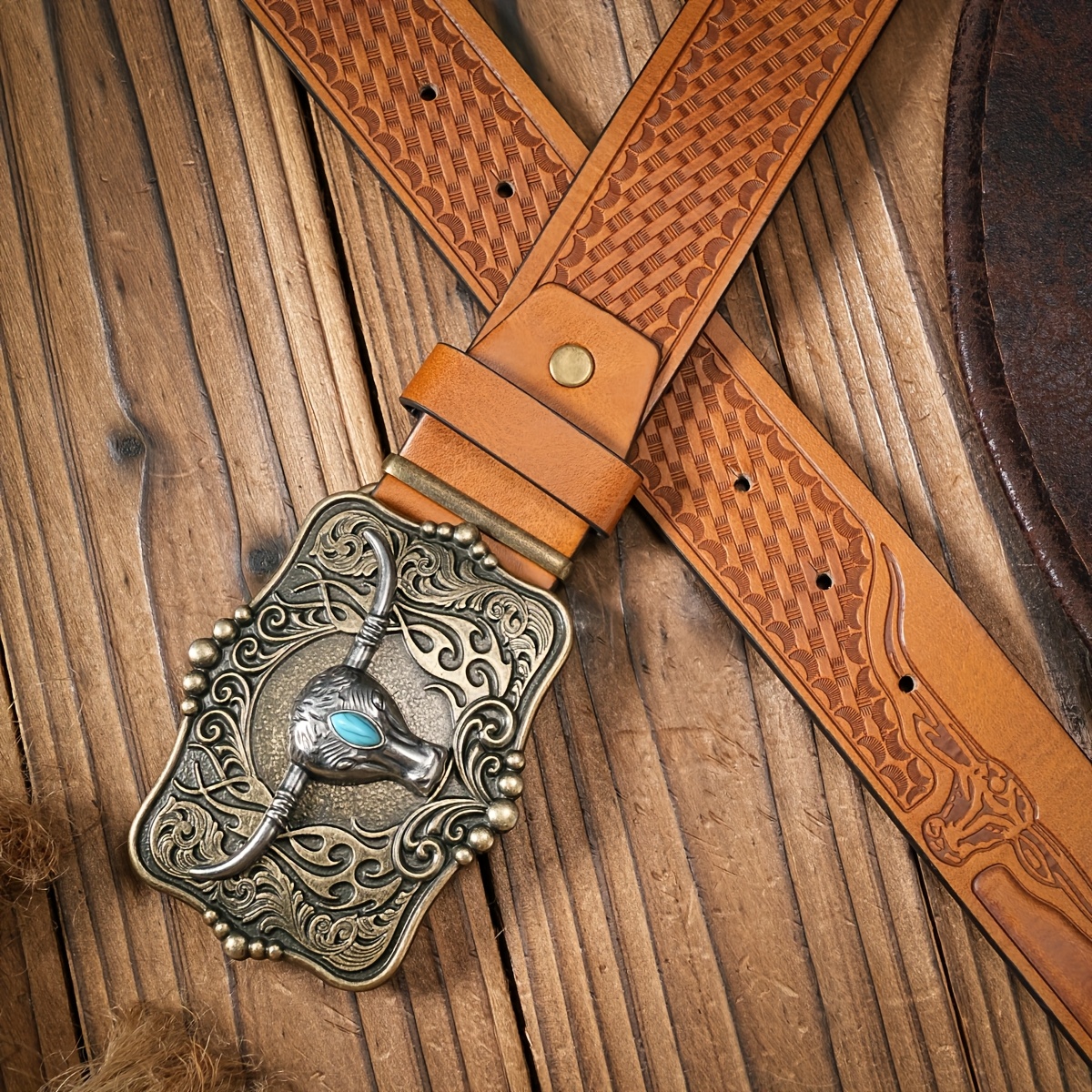 Cow Themed Unisex Belt with Buckle and Body Strap