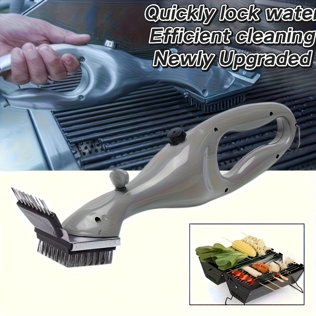 TEMU Barbecue Grill Cleaning Kit With Gift Box - Steam Cleaner, Scraper & Brush For Charcoal/ Gas Grills, Outdoor Kitchen Tool, Ideal Christmas Gift