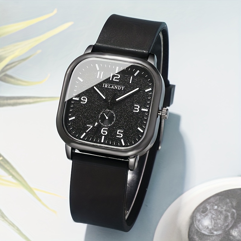 Chic Square Quartz Watch for Women - Casual Style with Digital Dial, Silicone Band - Perfect Gift for Mom & Friends on Valentine's, Easter, Mother's Day, Alloy Case, Ramadan, Birthdays, Leisure Style
