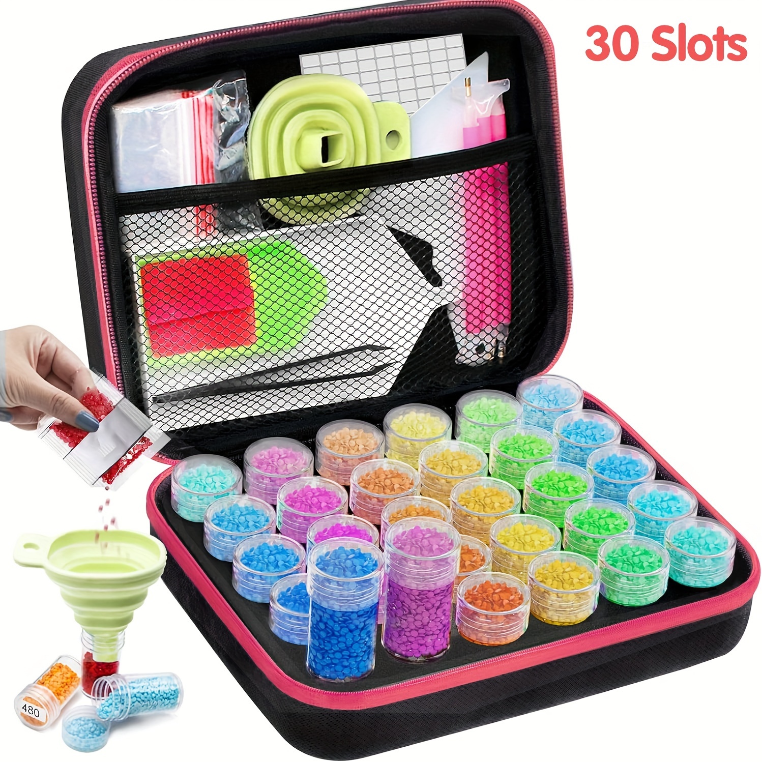 Diamond Painting Kit 30 Bottles Storage Boxes Suitable Diy - Temu