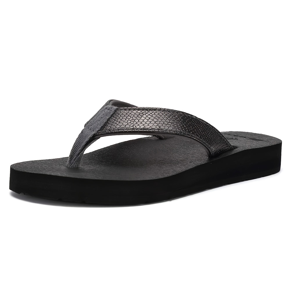 womens lightweight comfortable non   flops pu cover upper eva cushioned sole slip on flat sandals for indoor outdoor beach summer use summer sandals Product details 8