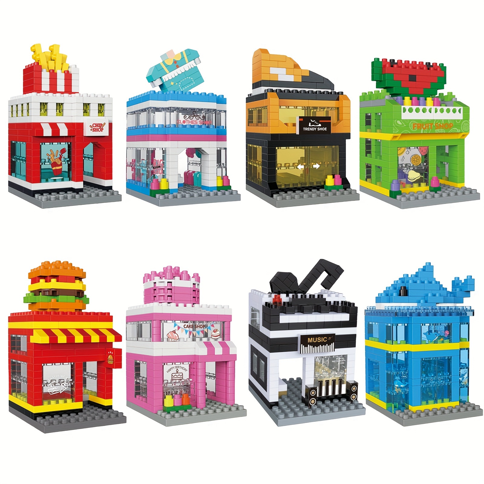 

Mini Street View Building Blocks Set Model, Build Your Own Cityscape With These Fun Mini Building Block Toys