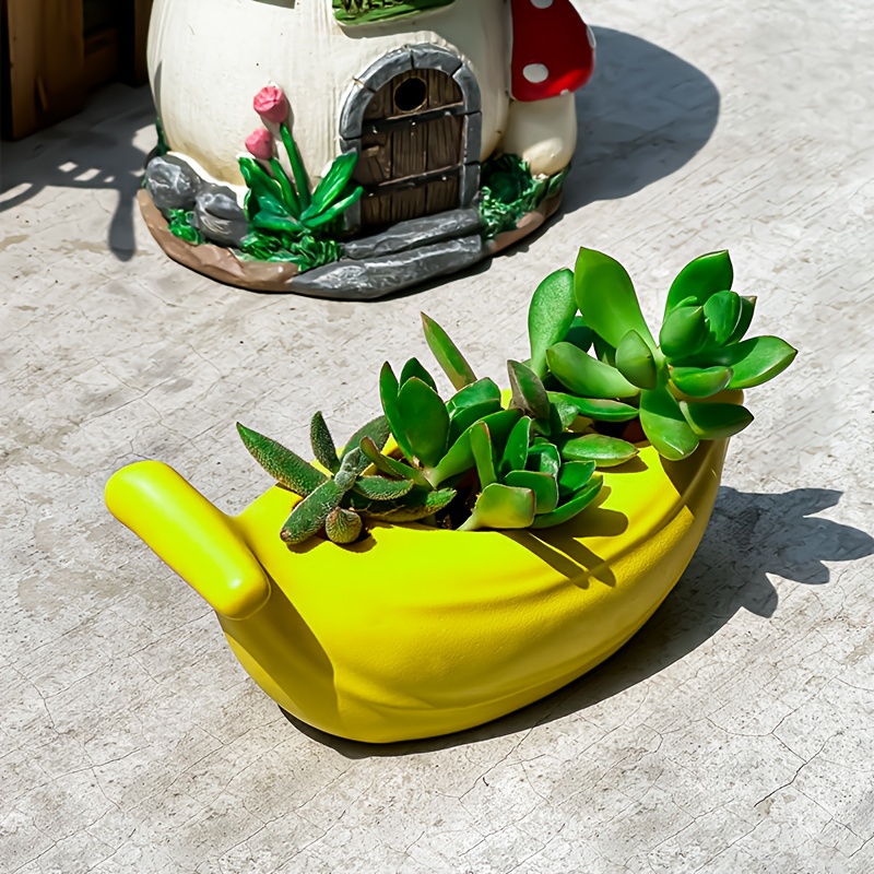 Sukkulenten-Töpfe In Tierform – Aus Kunstharz, Mit Ablaufloch & Stöpsel, 10,4 X 6,9 Cm, Perfekt Für Home-Office Deko