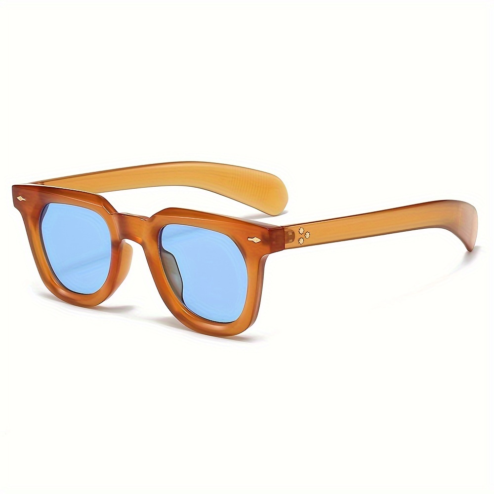 

Retro Square Fashion Glasses For Women Men Leopard Jelly Color Fashion Decorative Sun Shades For Vacation Beach Party