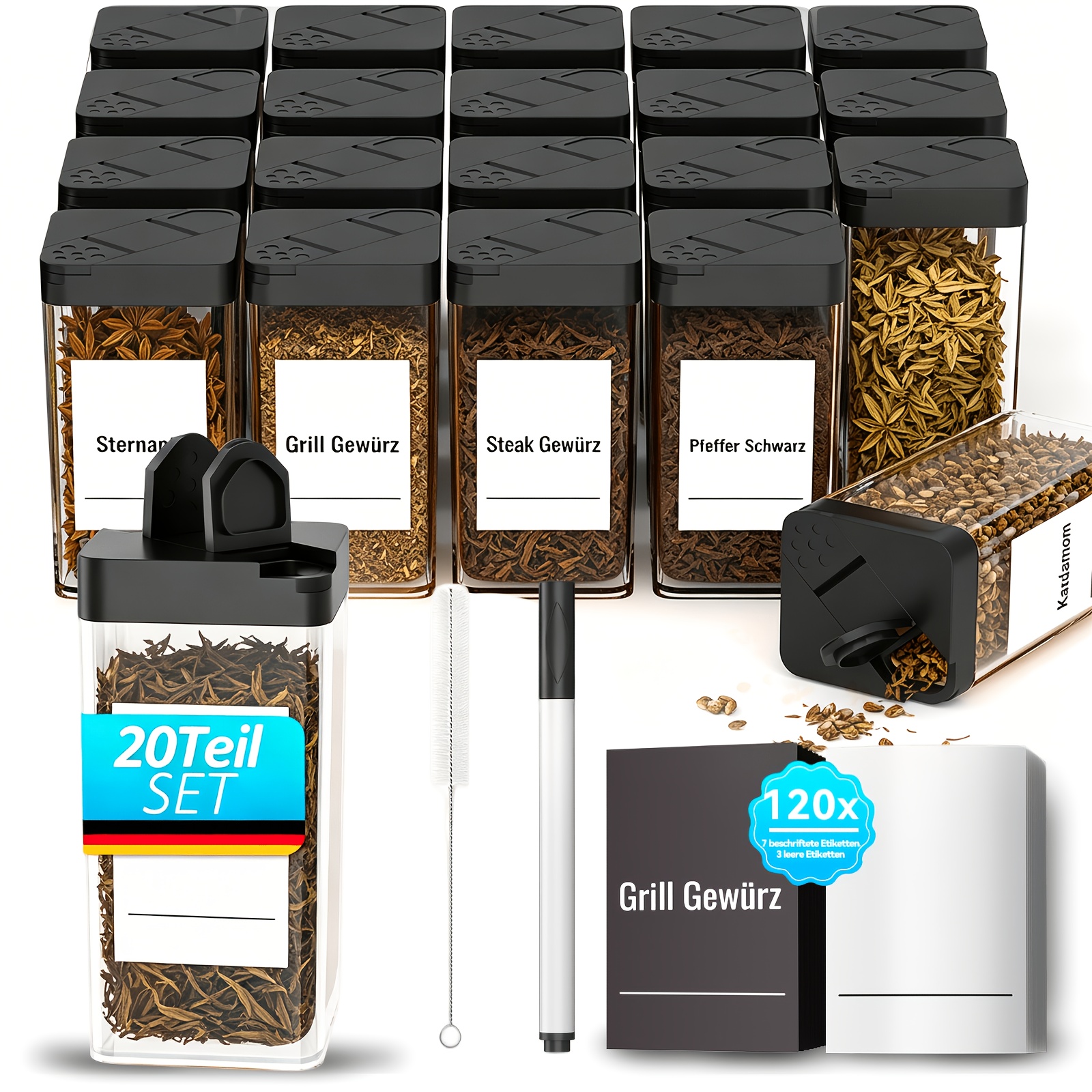 Sealed Tea Storage Jar - Suitable For Coffee, Sugar, Tea, Salt, Candy And Spices, Storage Supplies For Homes, Restaurants And Dining Cars, Seasoning Jars, Reusable Kitchen Storage Jars