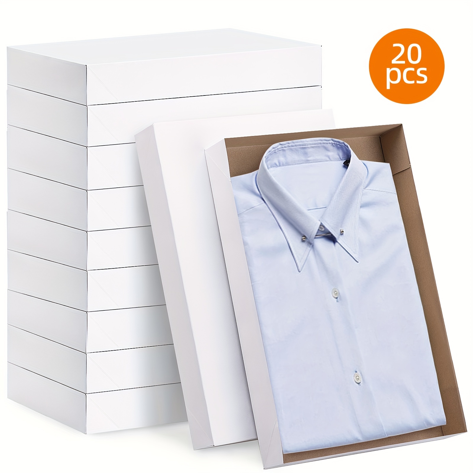 

20 Pack Shirt Boxes, Extra Depth Gift Boxes For Presents With Lids White Gift Boxes With Lids For Clothes Large Gift Boxes Bulk For Presents, Holidays, Birthdays, 17x11x4 In