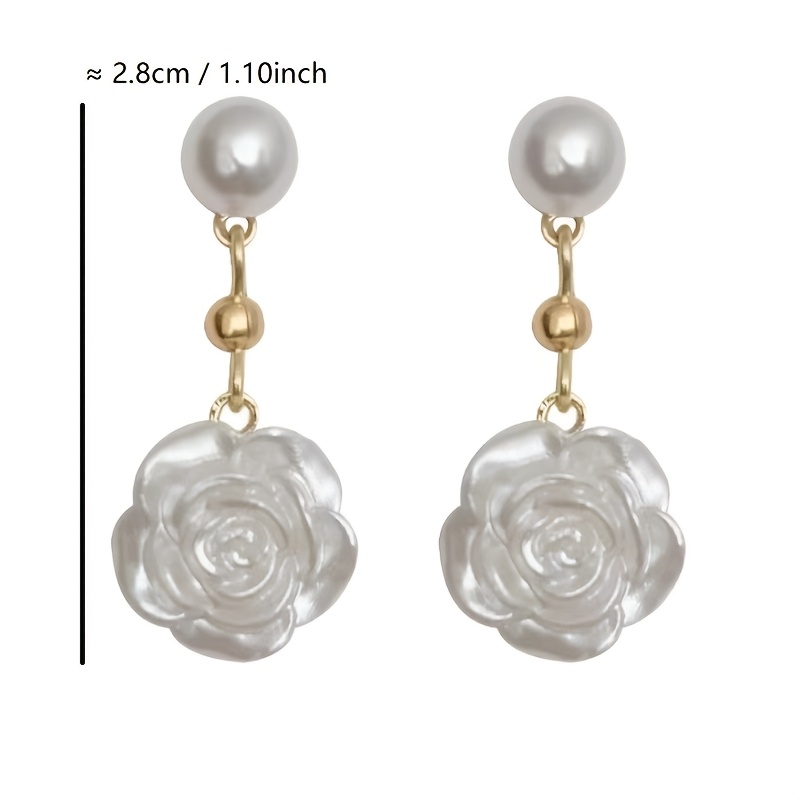 Women's Classic Metal Double-Layer Rose Petal Earrings