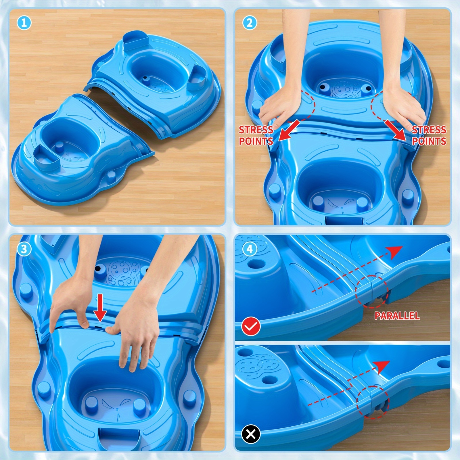 Set De 32 Piezas Para Jugar Con Agua Y Arena – Mesa De Juegos De Playa Y Baño Para Niños