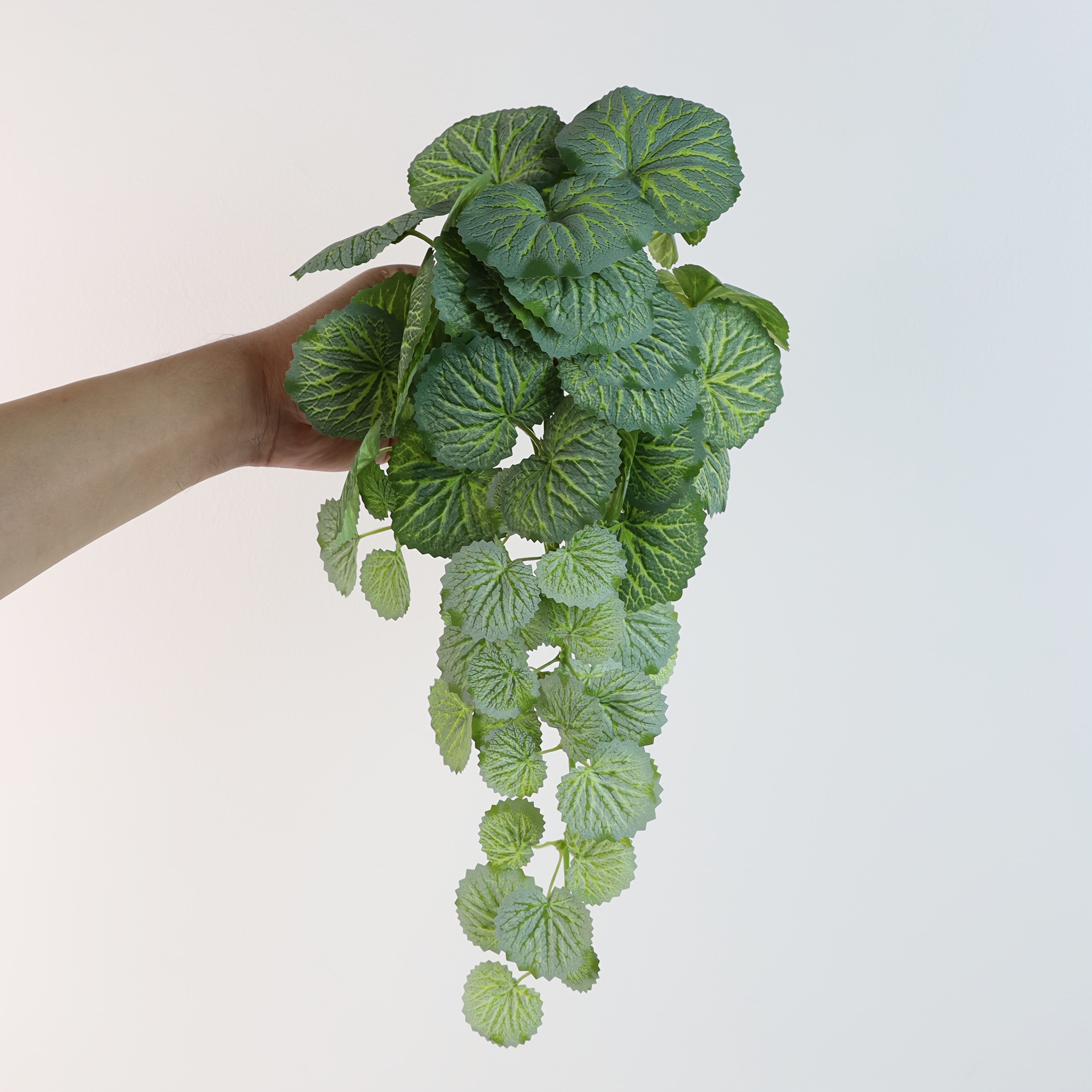 TEMU 1pc, Artificial Simulated Green Plant , ( Leaf, Pothos Leaf, Geranium Leaf), . 15.74 Inches, Home Decor For Desktops, Window Sills, Fireplace