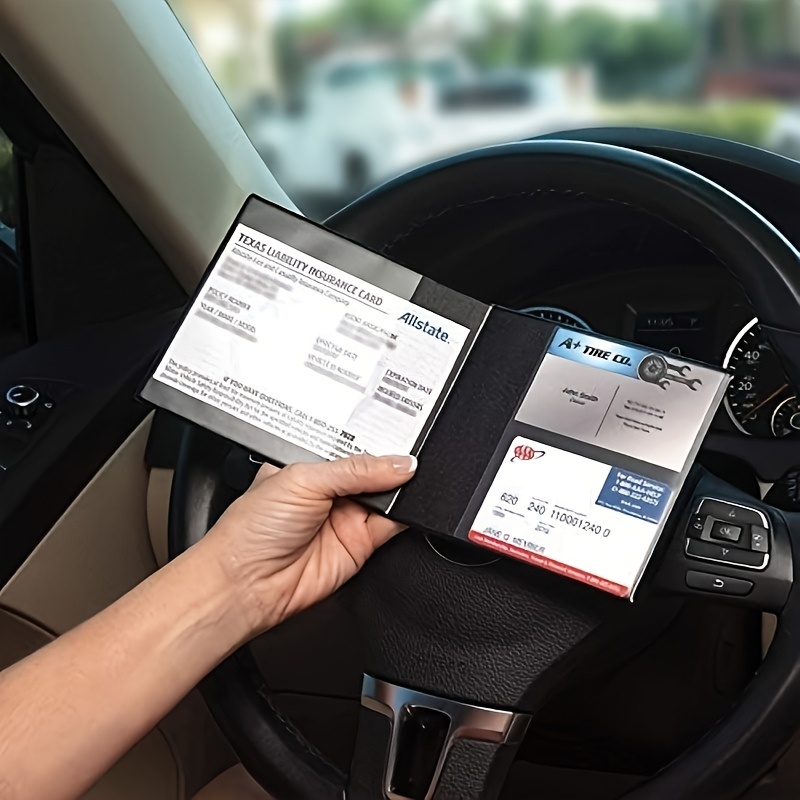 TEMU To Purchase 4 Pieces. Them Is Designed To Store Vehicle Registration And Insurance Cards. The Holder For Registration And Insurance Is A Unisex