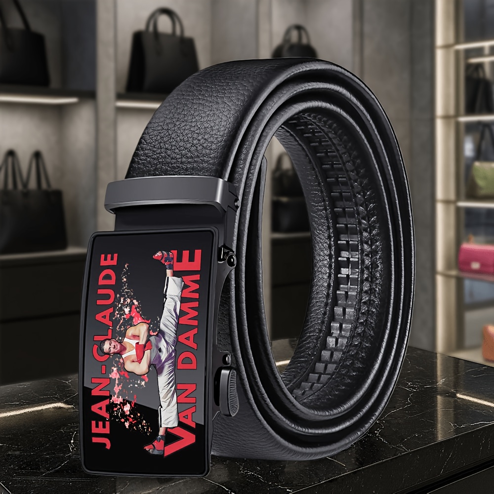 TEMU Van Men's Casual Automatic Belt - Texture And Unique Personality To Your Outfits For Daily Shopping, Workplace Commutes, Casual Gatherings, Golf